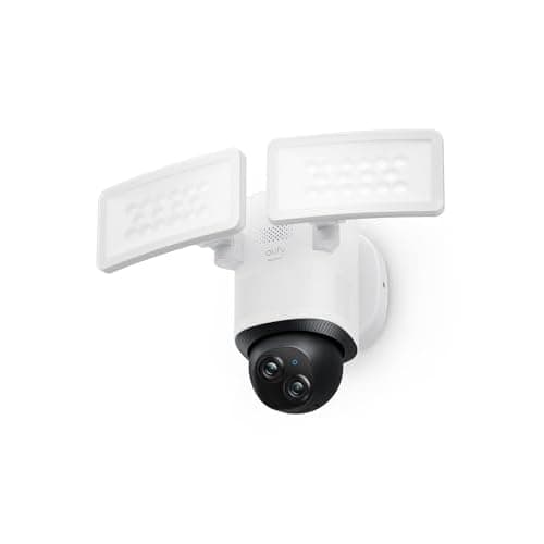 eufy Security Camera Floodlight Camera E340 Wired, Security Camera Outdoor, 360° PTZ, 24/7 Recording, 2.4G/5G Wi-Fi, 2000 LM, Motion Detection, Built-In Siren, Dual Cam, HB3 Compatible, No M
