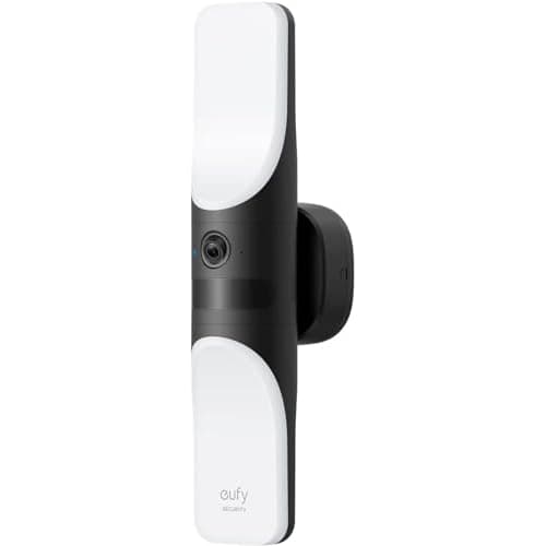 eufy Security Kabelgebundene Wall Light Cam S100, Außenleuchte mit Kamera, 2K Überwachung, 1200 Lumen, Farbige Nachtsicht, KI Erkennung, IP65 Wasserschutz, Gebührenfrei 1-pack