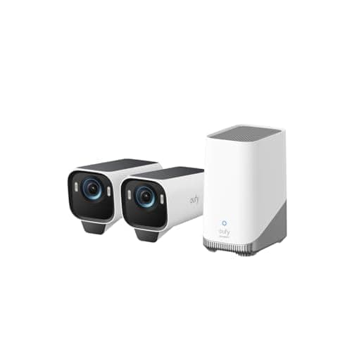 eufyCam S3 Pro 2-Kamera-Set, 4K Kabellose Solar-Überwachungskamera Außen, MaxColor Nachtsicht, Forever Power 2.0, Gesichtserkennung-KI, Erweiterbarer Lokaler Speicher, Ohne Montaliche ABO-Ko