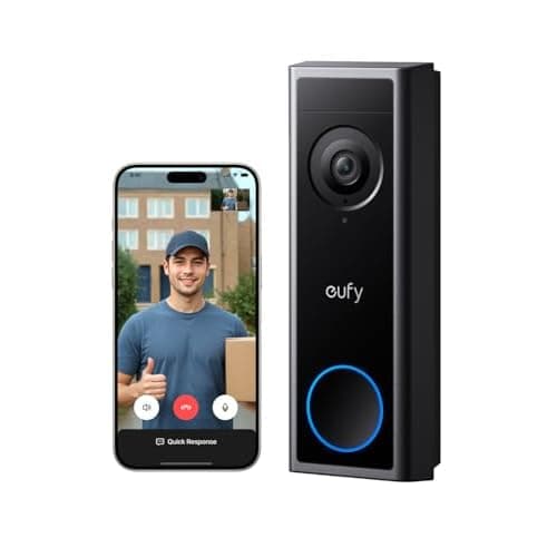 eufy Security Video Doorbell Camera C30, Battery Powered,2K FHD,165° Ultra-Wide View,Easy Installation, Live Video Call, AI Human Detection for People and Packages,HomeBase 3 Compatible,No M