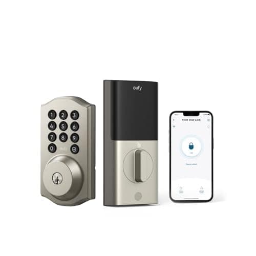 eufy Security Smart Lock C30, Keyless Entry Door Lock, Built-in WiFi Keypad Deadbolt for Front Door, No Bridge Required, Easy Installation, App Remote Control, Reliable Power, Traditional, N