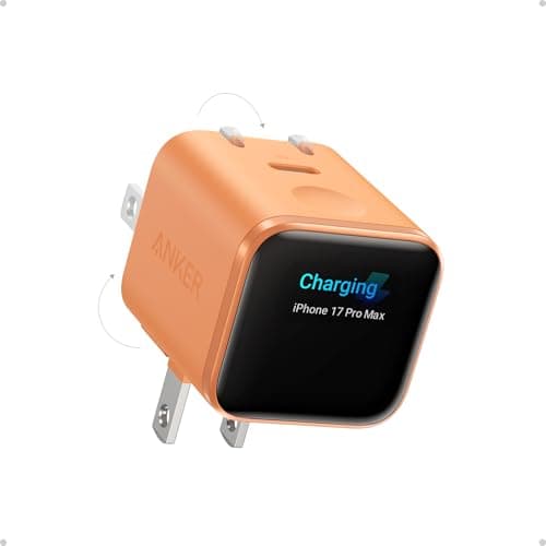 Anker Smart Display Charger,Anker Nano 45W Max GaN Fast Charging USB C Charger Block,180° Foldable Plug,Smart Recognition,Built-in Care Mode,for iPhone17/16/15(Non-Battery,One USB-C Port,No