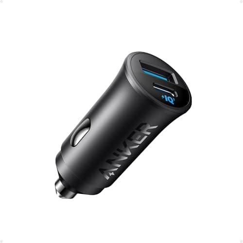 Anker USB-C Car Charger, 30W 2-Port Type-C Car Adapter, iPhone Car Charger with Power IQ 3.0, for iPhone 17/16/15/14/13 Series, Samsung Galaxy S25/S24/S23/S22/S21 Series, iPad Pro, AirPods,