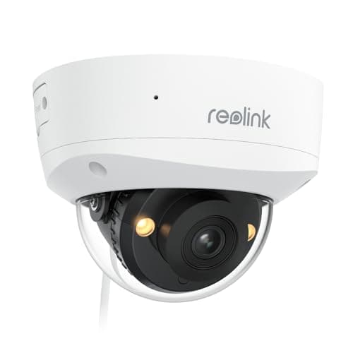 REOLINK 4K/8MP PoE IP Security Camera, Turret Surveillance, Color Night Vision with 3000K Spotlights, IK10 Vandal Proof, Human/Vehicle/Pet Detection, up to 512GB microSD Card, RLC-840A, No P