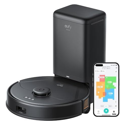 eufy X8 Pro Saugroboter mit Absaugstation & Wischfunktion, Twin-Turbine 2× 4.000Pa Saugkraft, Entwirrungs-Bürste, iPath Laser-Navigation, ideal für Hartböden & Teppiche