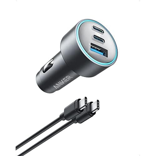 Anker USB-C Car Charger, iPhone 17 Car Charger, 67W 3-Port Compact Fast Charger, 535 Car Adapter with PIQ 3.0 for iPhone 17/16/15/14 Series, Galaxy S25/24/23, MacBook, iPad, and More (Cable