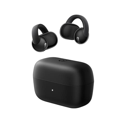 Soundcore C50i by Anker Open Ear Earbuds, Clip-On Headphones Over Ear for Running Workout, 12mm Drivers Powerful Bass, IP55 Waterproof, Bluetooth 6.0 Hi-Res, FlexiClip Design Black
