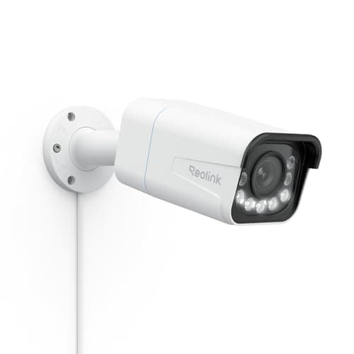 REOLINK RLC-811A PoE IP Wired Security Camera 4K - 123° FoV, 5X Optical Zoom for Outdoor Usage, Color Night Vision, Human/Vehicle/Pet Smart Detection, 2 Way Talk, Up to 512GB microSD Card Wh