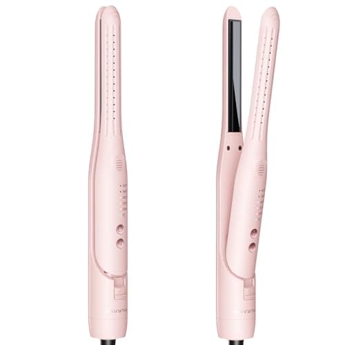 Wavytalk 0.65" Pencil Flat Iron, Cool Curl Pencil, Small Airflow Styler and Straightener for Short Hair, Pixie Cut and Edges, Curling Iron for Short Hair with 360º Cool Airflow for Long-Last