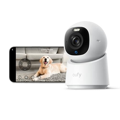 eufy Security 4K Indoor Camera E30-No Subscription,Work as Pet Camera,Nanny/Baby Monitor,360° Pan&Tilt,AI Auto Tracking,AI Detection,24/7 Recording,Color Night Vision,Two-Way Audio,Works wit