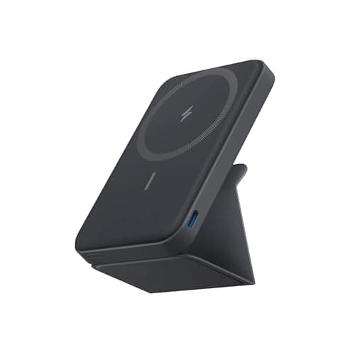 Anker 622 Magnetic Battery (MagGo), 5,000mAh Foldable Magnetic Wireless Portable Charger with Stand and USB-C Port (On the Side), Magsafe-Compatible for iPhone 16/15/14/13 Series Interstella