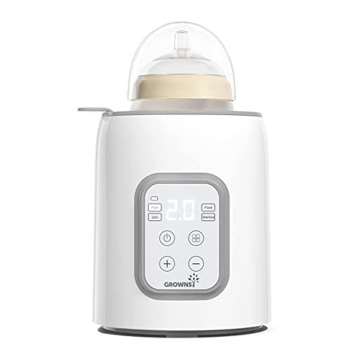 Bottle Warmer, Grownsy 8-in-1 Fast Baby Bottle Warmer with Timer, Safe for Breastmilk Nutrients, Accurate Temperature Control, with Defrost, Sterili-zing, Keep Warm, Heats Baby Food & Bottle