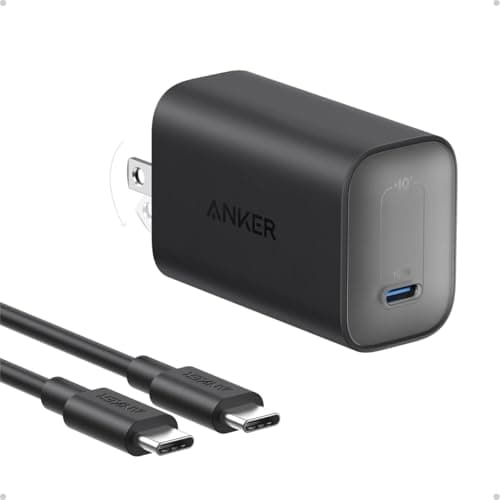 Anker Nano Charger, 100W Foldable Type C Charger for iPhone 17 Series, and All USB C Devices, 6FT USB-C Cable Included, Compatible with MagSafe Black