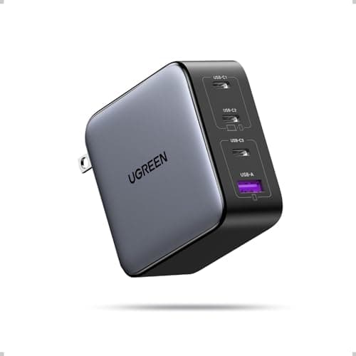 UGREEN Nexode 100W GaN USB C Charger, 4-Port Compact Foldable Fast Laptop Charger Power Adapter for MacBook Pro/Air, iPad Pro, iPhone 17/16/15 Series, Galaxy S25/S24, Pixel 10/9, Steam Deck,