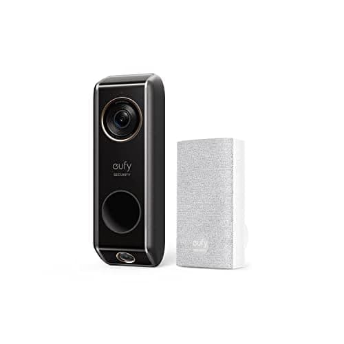 eufy Security Video Doorbell (Wired) S330 with Chime, Dual Cam, Delivery Guard, Security Camera, 2K with HDR, No Monthly Fee, 16-24V, 30VA, homebase NOT Supported, Motion Only Alert 2 Piece