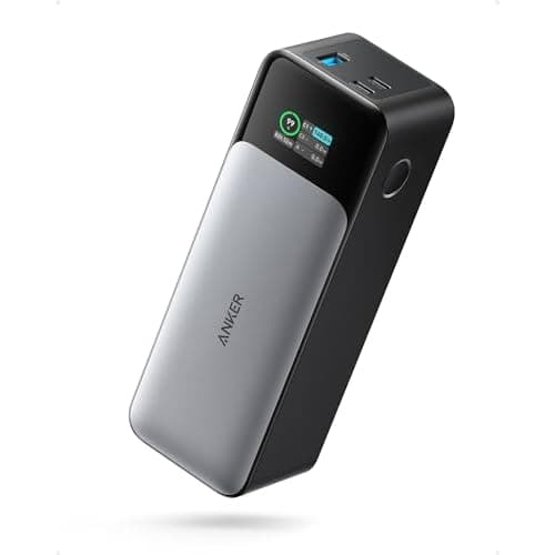 Anker 737 Power Bank, 140W Max 3-Port Laptop Portable Charger, 24,000mAh, Smart Display, Compatible with iPhone 16 / 15 / 14 Series, Vision Pro, Samsung, MacBook, and More