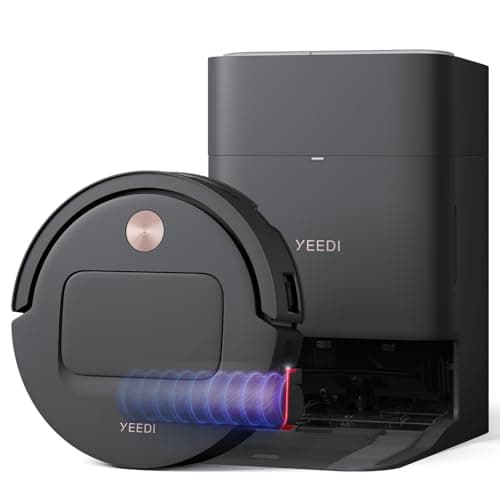 Yeedi M14 Plus Robot Vacuum and Mop, 18,000Pa Suction, OZMO Roller Instant Self-Washing Mopping, 167℉ Smart Dynamic Hot Wash & Auto-Dry, ZeroTangle 3.0 Anti-Hair Brush, All-in-One Omni Stati
