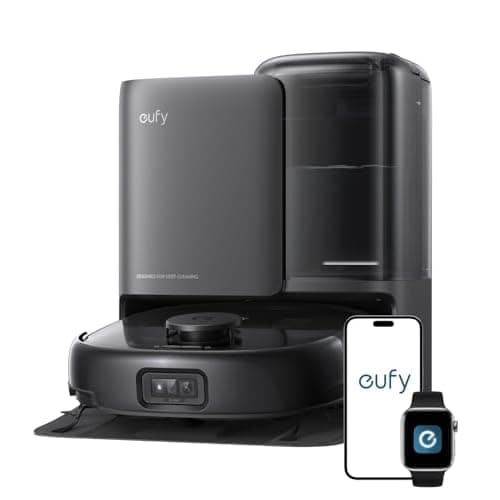 eufy E25 Omni Robot Vacuum Cleaner with Mop, HydroJet System, 20,000 Pa Turbo Powerful Suction, Zero Tangling, Corner-to-Edge Deep Cleaning and Mop Lifting, with Auto All-In-One Station Robo