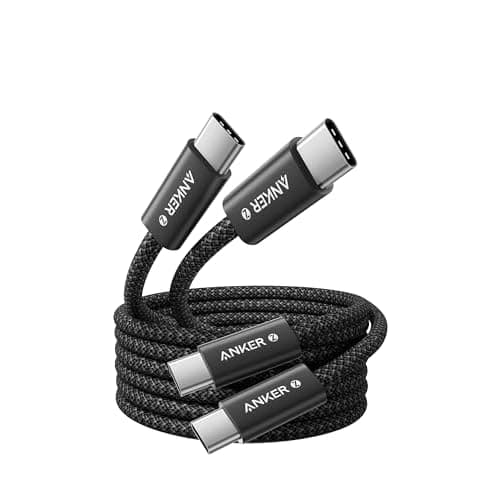 Anker 240W USB C Kabel, [2 Stück 1,8m] PD 3.1 Schnellladekabel USB C auf USB C Kabel, USB C Ladekabel für iPhone 17 Pro Max/iPhone Air/16/15 Serie, Samsung Galaxy S26/S25, MacBook Pro/Air, i