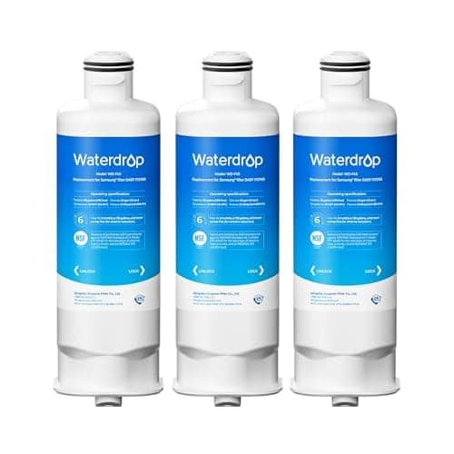 Waterdrop DA97-17376B Replacement for Samsung® HAF-QIN/EXP, DA97-08006C, RF28R7201SR, RF28R7351SG, WD-F45, Refrigerator Water Filter, 3 Filters