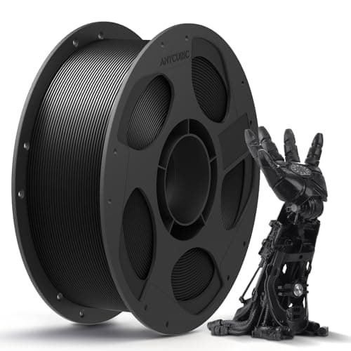 ANYCUBIC PLA 3D Printer Filament, 3D Printing PLA Filament 1.75mm Dimensional Accuracy +/- 0.02mm, 1KG Reusable Spool (2.2 lbs), Black