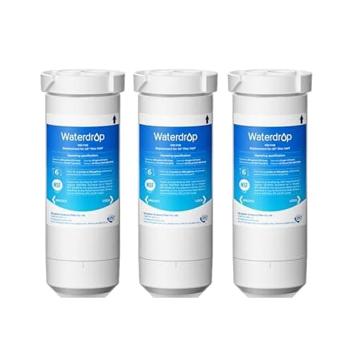 Waterdrop XWF Refrigerator Water Filter, Replacement for GE® WR17X30702, NSF 42/372 Certified, Compatible with GNE27, GFE26, GDE25, GSS25, PSE25 Series Refrigerators, 3-Pack (Not XWFE®)