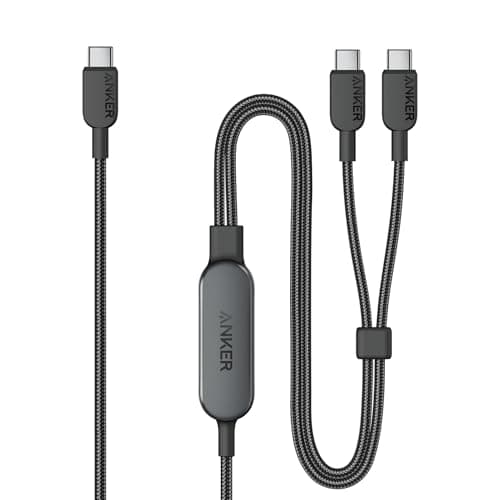Anker Cable,6FT 2-in-1 USB C to USB C Cable 140W Max,Fast Charging for iPhone 17/17 Pro Max/16 Series,MacBook Air/Pro,and More(Braided,Black) 6FT Black