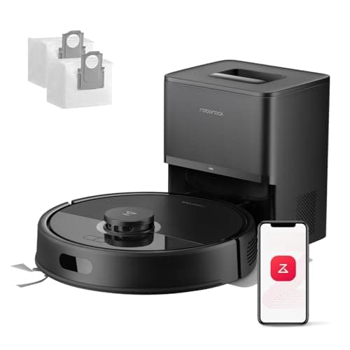 roborock Q7 L5+ Set Saugroboter mit Automatischer Staubentleerung, Dual Anti-Tangle System, 8.000 Pa Saugkraft, Elektronischer Wassertank, LiDAR-Navigation, Ideal für Teppiche und Tierhaar(S