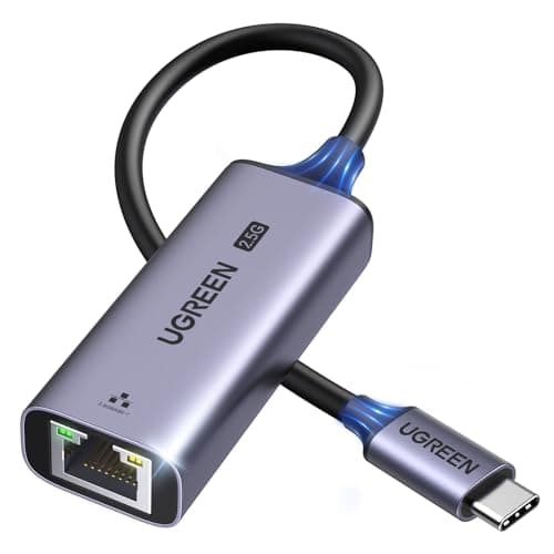 UGREEN USB C to Ethernet Adapter 2.5G, Ethernet Adapter for Laptop, Aluminum, Type C (Thunderbolt 4/3 Compatible) to RJ45 Network Internet, Compatible for NAS, MacBook Air/Pro, XPS, iPhone 1