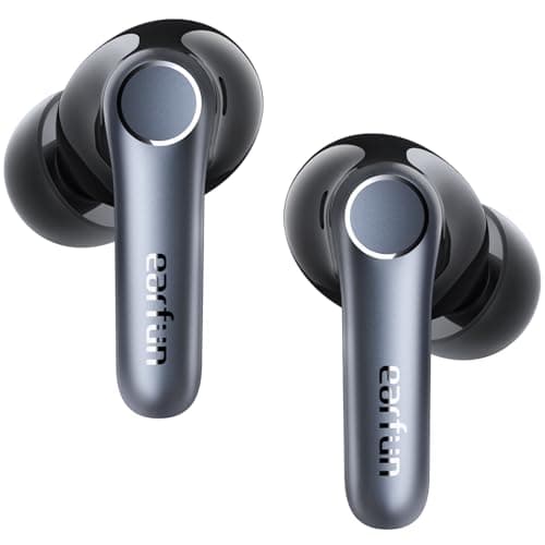 EarFun Air Pro 4 Adaptive Hybrid Noise Canceling Wireless Earbuds, Qualcomm Snapdragon Sound, aptX™ Lossless, 6 Mics AI CVC 8.0 Call, LDAC Hi-Res Audio, 52H Playtime, Bluetooth 5.4, in-Ear D
