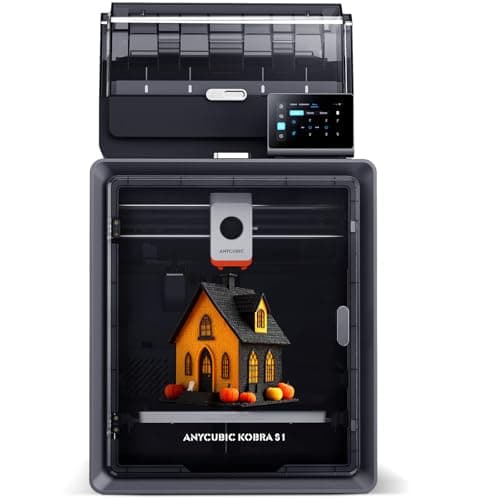 Anycubic Kobra S1 Combo 3D-Drucker Mehrfarbig, 600mm/s Hochgeschwindigkeitsdruck, Trocknen beim Drucken, Vollständig Geschlossene CoreXY-Struktur, Druckgröße 250 x 250 x 250 mm