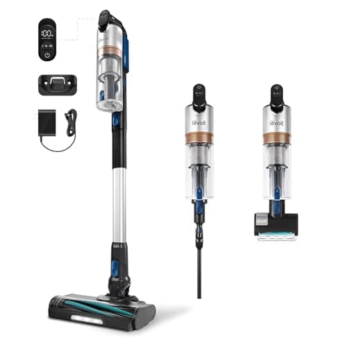 LEVOIT Cordless Vacuum Cleaner with HEPA Filter, Stick Vac with Tangle-Resistant Design, Up to 60 Mins, Powerful Suction, Lightweight, Mini Motorized Brush, for Carpet, Hard Floor, Pet Hair,