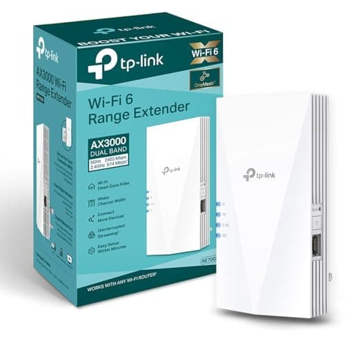 TP-Link RE700X WiFi 6 AX3000Mbps WiFi Extender Booster, Internet Booster, Gigabit Ethernet Port, WiFi Booster Range Extender, EasyMesh, Access Point, WiFi Repeater, App Control Easy Setup, U