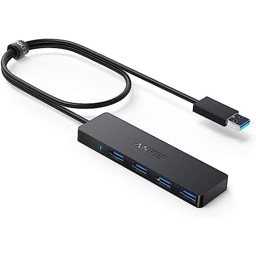 Anker USB Hub 4 Ports, Multiple USB 3.0 Hub, USB Splitter for Laptop, Extender for A Port Laptop, PC, Desktop and More [Charging Not Supported](2ft USB-A) 2 ft USB-A