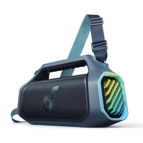 soundcore Boom 2 Plus Outdoor Lautsprecher, 140W, 2+2 Channel, BassUp 2.0, 20h, Schnellladung, IPX7 wasserdicht, RGB Lichter, USB-C, Power Bank, BT 6.0, tragbarer Bluetooth Lautsprecher, Cam