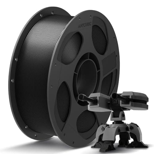 ANYCUBIC PLA+ Filament 1.75mm, PLA Plus, Maßgenauigkeit +/-0,02mm, Hohe Zähigkeit und Präzision -3D-Druckmaterialien, Intelligente Identifikation,1KG Schwarz PLA+ Schwarz 1KG