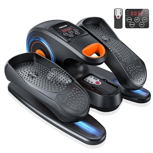 YOSUDA Under Desk Elliptical Electric, Elliptical Machine for Seniors,Fully Assembled Seated Pedal Exerciser with Remote Control with Free Footstraps & 10 Adjustable Speeds Orange