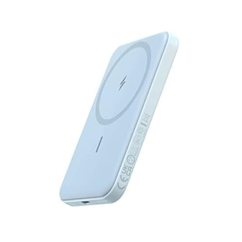Anker 621 Magnetic Portable Charger (MagGo), 5,000mAh Wireless Power Bank with USB-C Cable, Magsafe-Compatible Battery Pack for iPhone 16/15/14/13/12 Series Blue 4.13 x 2.62 x 0.45 inches