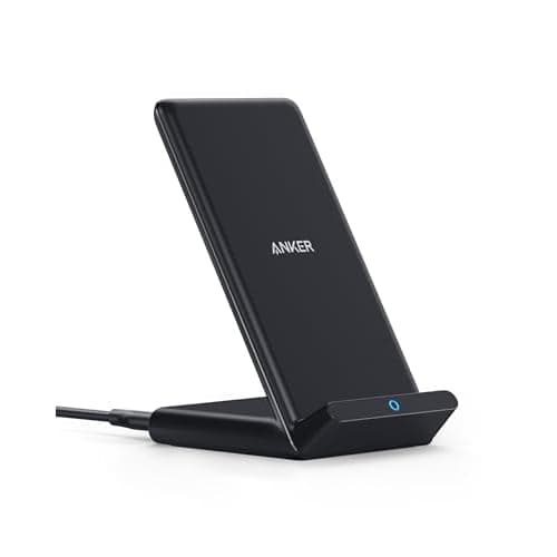 Anker 313 Induktive Ladestation, Qi-Zertifiziert, Für iPhone 17/17 Pro/17 Pro Max/16/15/14/13, 10W Schnellladen für Galaxy S24 S23 S22 (Ohne Netzteil) Schwarz