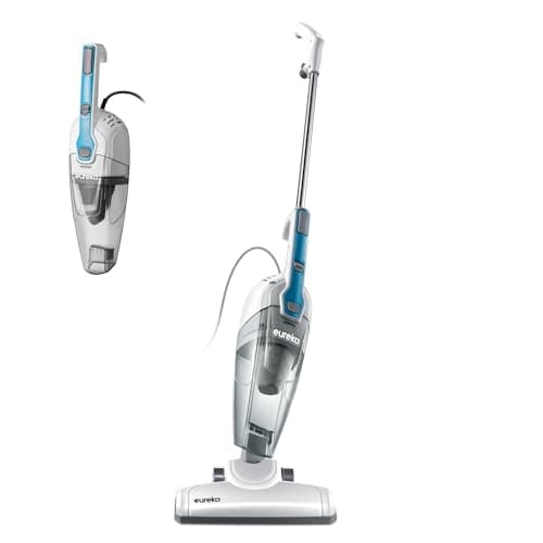 Eureka Corded Stick Vacuum Cleaner for Home Pet Hair, Lightweight Stick Vacuum Cleaner with Powerful Suction for Carpet Tile and Hard Floor, Aqua Blue, 3-in-1 Handheld Vac NES100 3-in-1 Hand