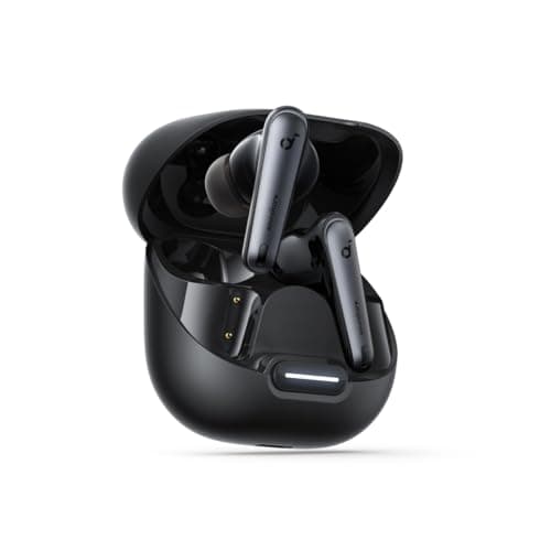 Soundcore by Anker Liberty 4 NC Wireless Earbuds, 98.5% Noise Reduction, Adaptive Noise Cancelling to Ears and Environment, Hi-Res Sound, 50H Battery, Wireless Charging, Bluetooth 5.3 Black
