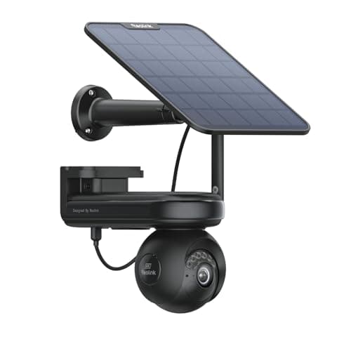 Reolink 4K Solar Überwachungskamera Aussen Akku, 500 Tage Akkulaufzeit, Auto-Tracking, 360° Schwenken und Neigen, ColorX-Nachtsicht, Dual-Band Wi-Fi 6, KI-Erkennung, Altas PT Ultra Schwarz+S