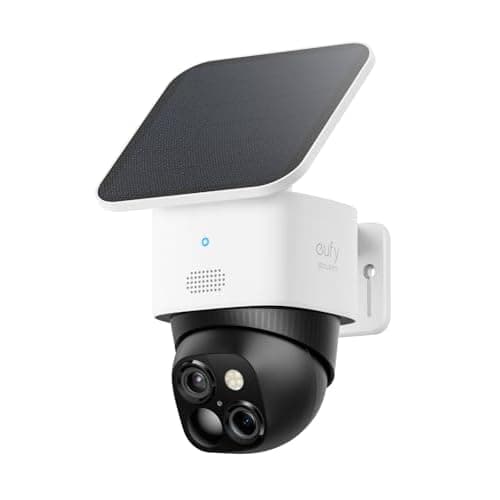 eufy Security SoloCam S340, Kamera Überwachung Aussen, 360°-Überwachung, Keine Toten Winkel, Überwachungskamera Aussen Akku, Solar, 2,4GHz WLAN, Gebührenfreie Nutzung, HomeBase 3 kompatibel