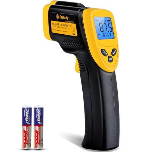 Etekcity Infrared Thermometer Laser Temperature Gun 774, Meat Food Candy Oven Thermometer for Griddle Accessories, Heat Gun for Cooking Refrigerator Tools, Adjustable Emissivity & Max Measur