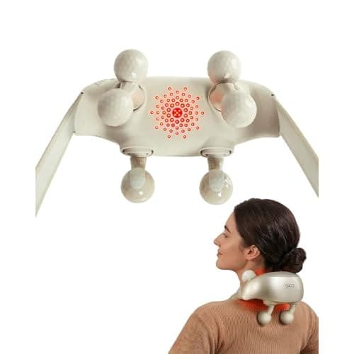 SKG H7 Ultra FSA Eligible Cordless Neck Massager for Pain Relief Deep Tissue, Shiatsu Shoulder Massager with Heat, Massage Tools for Trapezius, Lymphatic Drainage, Relaxation Therapy, HSA It