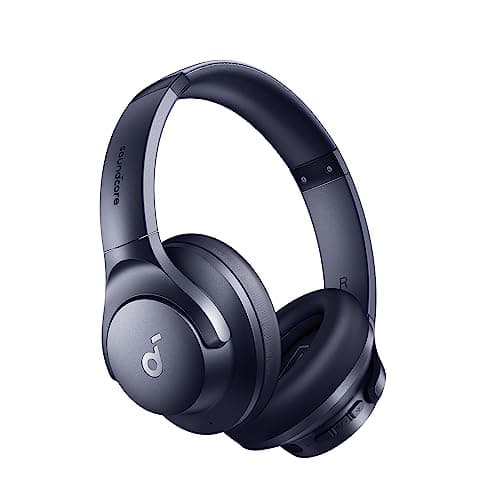 Soundcore by Anker Q20i Hybrid Active Noise Cancelling Headphones, Wireless Over-Ear Bluetooth, 40H Long ANC Playtime, Hi-Res Audio, Big Bass, Customize via an App, Transparency Mode Blue St
