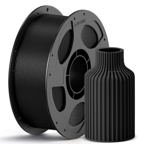 ANYCUBIC PETG Filament 1,75 mm, MaΓgenauigkeit +/- 0,02 mm, 3D-Druck-Filament fΓΌr 3D-Drucker, Vakuumverpackung, Ordentliche Spule, Schwarz 1KG 1KG Schwarz