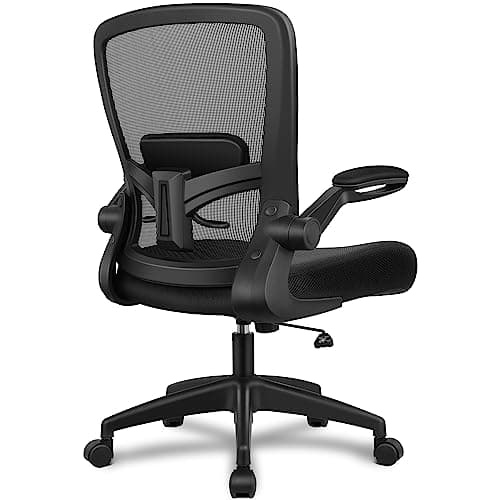 FelixKing Office Chair, Ergonomic Desk Chair Breathable Mesh Chairs Adjustable High Back Lumbar Support Flip-up Armrests, Executive Rolling Swivel Comfy Computer Chairs Home Office Black Bla