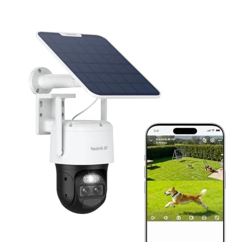 Reolink 4K PTZ Überwachungskamera Aussen Akku mit Auto-Tracking & Auto-Zoom, Dual Lens, 8MP Solar WLAN Kamera Outdoor, 2,4/5GHz WiFi, 30m Farbnachtsicht, KI-Erkennung, 360° View, TrackMix+So