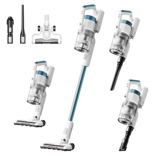 Eureka RapidClean Pro NEC280TL Cordless Stick Vacuum Cleaner – Lightweight 5.3 lbs, 40-Min Runtime, LED Headlights, 3 Power Modes, Ideal for Pet Hair, Hard Floors & Carpets Blue NEC280TL